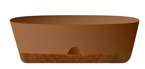 Ящик балконный InGreen WOOD,40см,молочный шоколад/бук